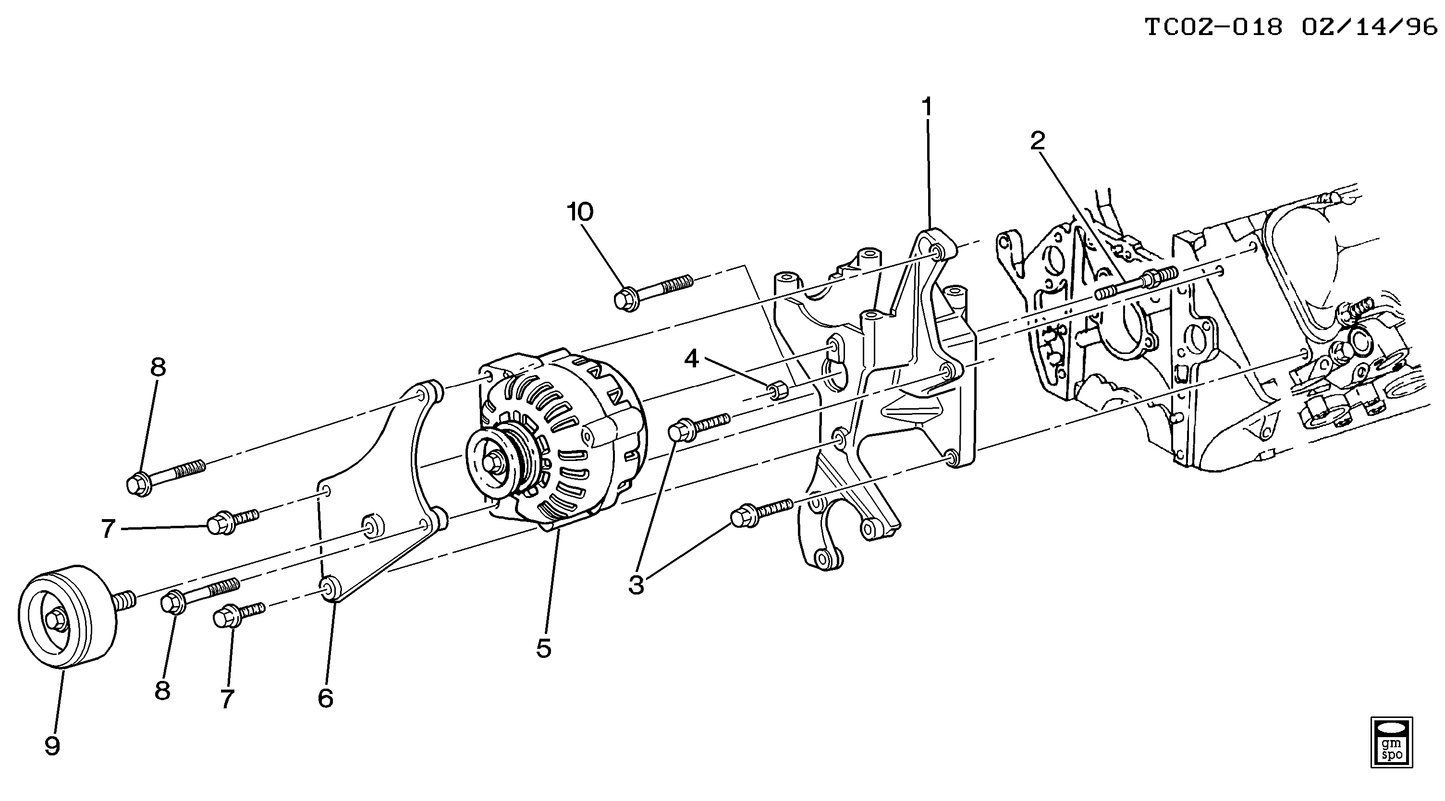 96-00 6.5L Diesel Dual Alternator Bracket