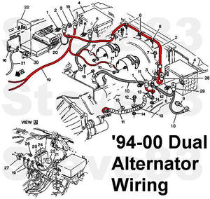 96-00 6.5L Diesel Dual Alternator Bracket